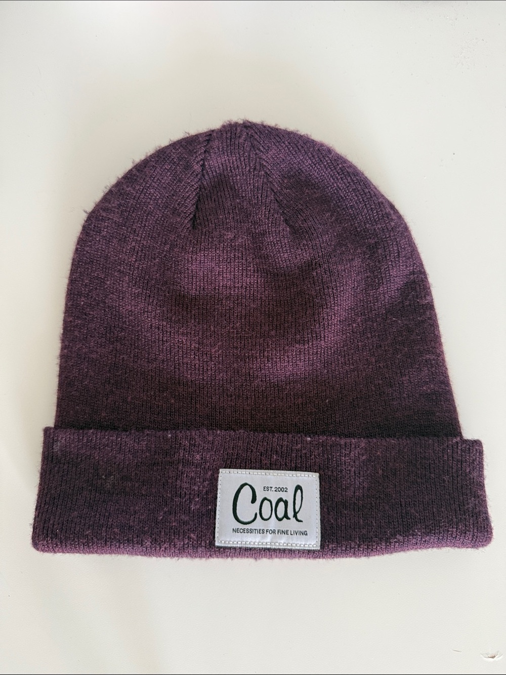 Coal Women's Ribbed Knit Beanie in Plum
